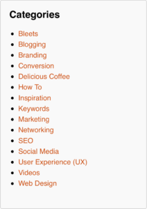 Blogging Tips What Are Categories
